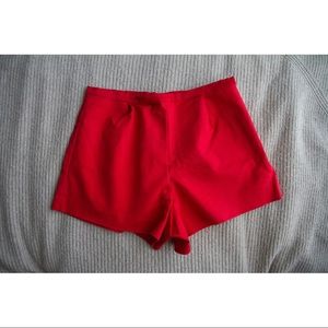 Kate Spade Saturday red high waisted shorts
